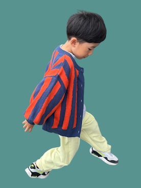 「アイテム（カーディガン/ボレロ）」を使った、▷ fuu ◁さん（キッズ・110cm）の秋コーディネート