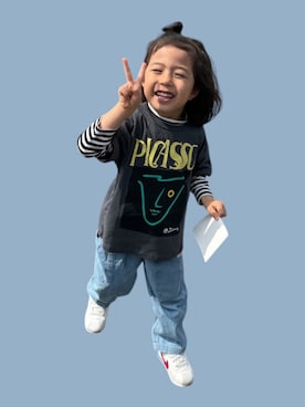 「p.premier（ピードットプルミエ）のアイテム」を使った、▷ fuu ◁さん（キッズ・110cm）の春コーディネート