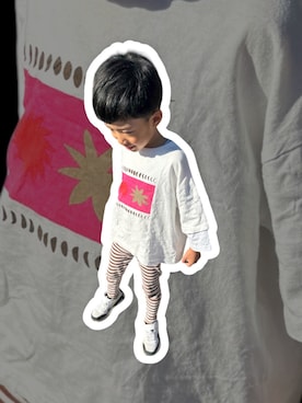 「アイテム（レギンス/スパッツ）」を使った、▷ fuu ◁さん（キッズ・110cm）の秋コーディネート