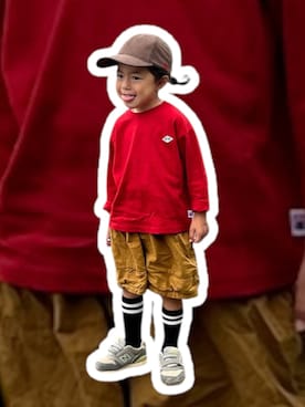 「NEW BALANCE（ニューバランス）のアイテム」を使った、▷ fuu ◁さん（キッズ・110cm）の秋コーディネート