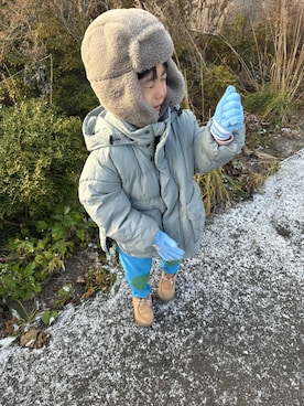 「アイテム（ダウンジャケット/コート）」を使った、▷ fuu ◁さん（キッズ・110cm）の冬コーディネート