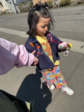 「GILDAN（ギルダン）のアイテム」を使った、▷ fuu ◁さん（キッズ・110cm）の春コーディネート