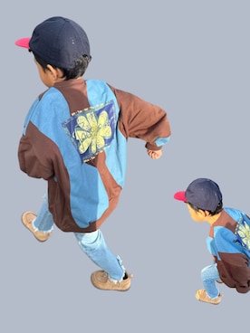 「むすこーで」｜▷ fuu ◁さん（キッズ・110cm）の冬コーディネート