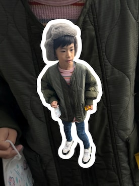 「アイテム（デニムパンツ）」を使った、▷ fuu ◁さん（キッズ・110cm）の秋コーディネート