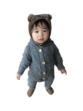 「アイテム（キャップ）」を使った、▷ fuu ◁さん（キッズ・90cm）の秋コーディネート