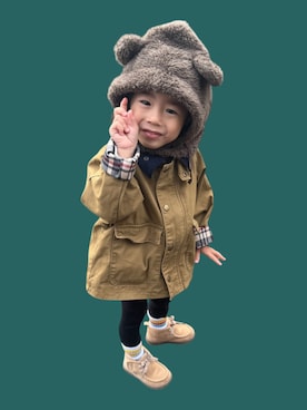 「アイテム（ブルゾン）」を使った、▷ fuu ◁さん（キッズ・110cm）の秋コーディネート