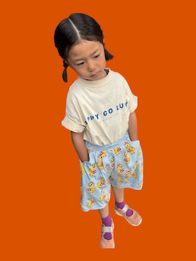 「MAKE YOUR DAY（メイクユアデイ）のアイテム」を使った、▷ fuu ◁さん（キッズ・110cm）の夏コーディネート