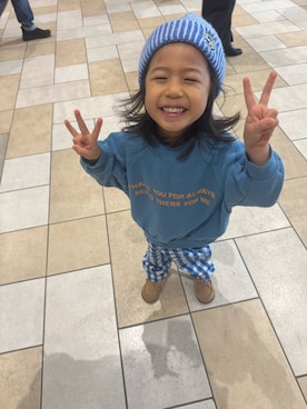 「p.premier（ピードットプルミエ）のアイテム」を使った、▷ fuu ◁さん（キッズ・110cm）の冬コーディネート