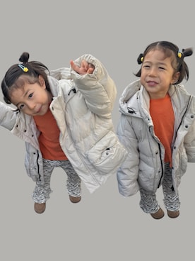 「CALMIA（カルミア）のアイテム」を使った、▷ fuu ◁さん（キッズ・110cm）の冬コーディネート