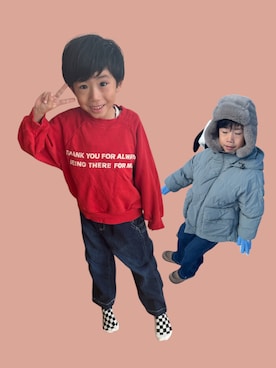 「アイテム（レッグウェア）」を使った、▷ fuu ◁さん（キッズ・110cm）の冬コーディネート