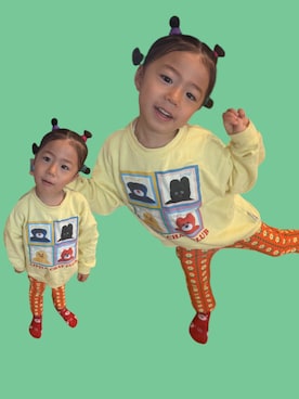 「アイテム（スウェット）」を使った、▷ fuu ◁さん（キッズ・110cm）の冬コーディネート