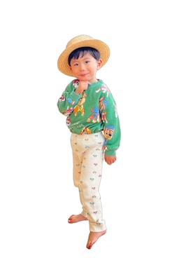 「H&M（エイチ・アンド・エム）のアイテム（スウェット）」を使った、▷ fuu ◁さん（キッズ・100cm）の冬コーディネート