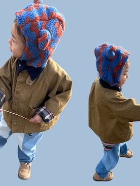 「アイテム（トップス）」を使った、▷ fuu ◁さん（キッズ・110cm）の秋コーディネート