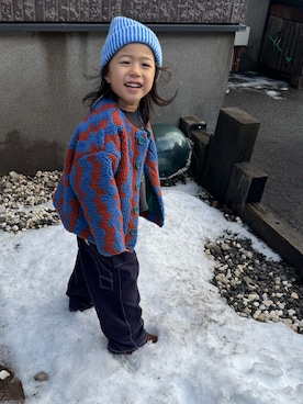 「BIG FIELD（ビッグフィールド）のアイテム」を使った、▷ fuu ◁さん（キッズ・110cm）の冬コーディネート