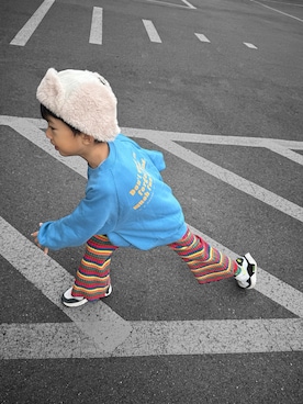 「アイテム（帽子）」を使った、▷ fuu ◁さん（キッズ・110cm）の秋コーディネート