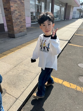 「Ocean&Ground（オーシャン&グラウンド）のアイテム」を使った、▷ fuu ◁さん（キッズ・110cm）の春コーディネート