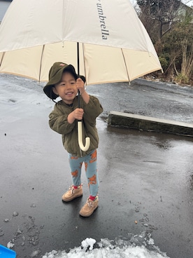 「アイテム（長傘）」を使った、▷ fuu ◁さん（キッズ・110cm）の冬コーディネート