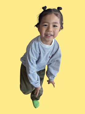 「PAIRMANON STREET（ペアマノンストリート）のアイテム」を使った、▷ fuu ◁さん（キッズ・110cm）の春コーディネート