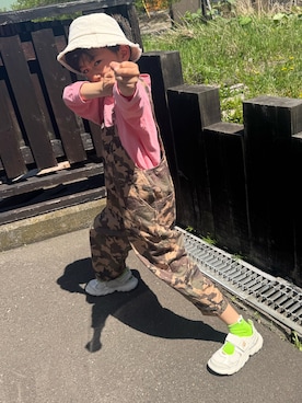 「pairmanon（ペアマノン）のアイテム」を使った、▷ fuu ◁さん（キッズ・110cm）の春コーディネート