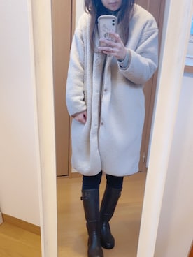 「AIGLE（エーグル）のアイテム（レインシューズ）」を使った、９６３２さん（レディース・159cm）の冬コーディネート