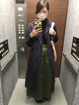 「CIAOPANIC（チャオパニック）のアイテム（その他アウター）」を使った、ババアさん（レディース・163cm）の秋コーディネート