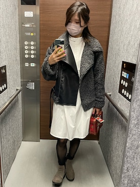 「LA BELLE ETUDE（ラベルエチュード）のアイテム（シャツワンピース）」を使った、ババアさん（レディース・163cm）の秋コーディネート
