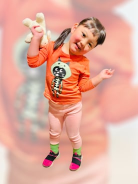 「アイテム（トップス）」を使った、♡can &me♡さん（キッズ・100cm）の秋コーディネート