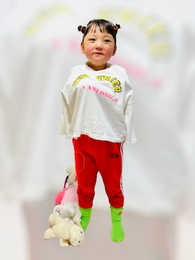 「アイテム（Tシャツ/カットソー）」を使った、♡can &me♡さん（キッズ・100cm）の冬コーディネート