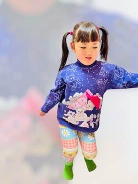 「アイテム（スウェット）」を使った、♡can &me♡さん（キッズ・100cm）の冬コーディネート