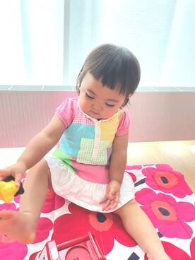 「1歳児」｜♡can &me♡さん（キッズ・90cm）の夏コーディネート