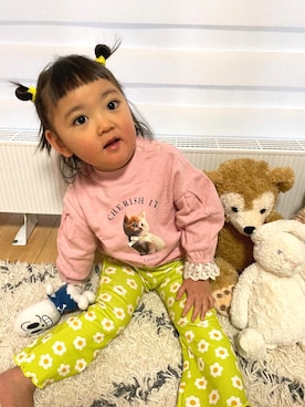 「カラー×コーデ」｜♡can &me♡さん（キッズ・90cm）の冬コーディネート