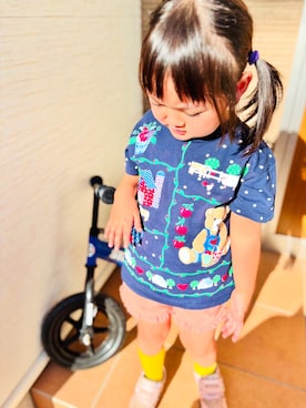 「アイテム（Tシャツ/カットソー）」を使った、♡can &me♡さん（キッズ・100cm）の夏コーディネート