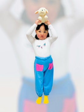 「アイテム（Tシャツ/カットソー）」を使った、♡can &me♡さん（キッズ・100cm）の冬コーディネート