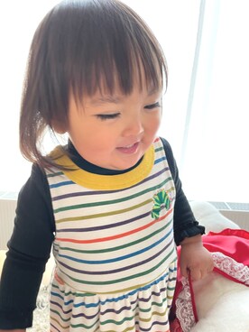 「はらぺこあおむし」｜♡can &me♡さん（キッズ・90cm）の秋コーディネート