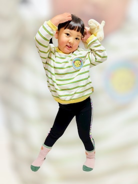 「アイテム（Tシャツ/カットソー）」を使った、♡can &me♡さん（キッズ・100cm）の秋コーディネート