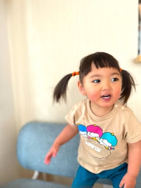 「EDWIN（エドウィン）のアイテム」を使った、♡can &me♡さん（キッズ・90cm）の夏コーディネート