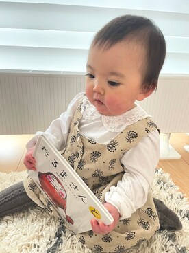 「新年一発目」｜「アイテム（ワンピース/ドレス）」を使った、♡can &me♡さん（キッズ・90cm）の冬コーディネート