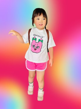 「アイテム（Tシャツ/カットソー）」を使った、♡can &me♡さん（キッズ・100cm）の夏コーディネート