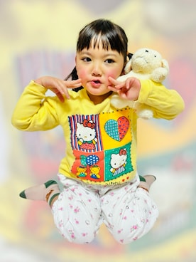 「アイテム（Tシャツ/カットソー）」を使った、♡can &me♡さん（キッズ・100cm）の秋コーディネート