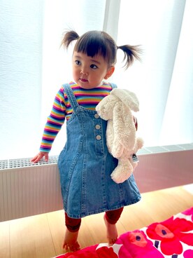 「SLAP SLIP（スラップスリップ）のアイテム（ワンピース/ドレス）」を使った、♡can &me♡さん（キッズ・90cm）の秋コーディネート