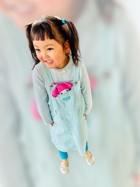 「アイテム（オールインワン・サロペット）」を使った、♡can &me♡さん（キッズ・100cm）の秋コーディネート