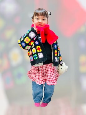 「アイテム（トップス）」を使った、♡can &me♡さん（キッズ・100cm）の冬コーディネート