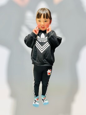 「アイテム（スラックス）」を使った、♡can &me♡さん（キッズ・100cm）の冬コーディネート