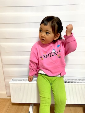 「カラー×コーデ」｜♡can &me♡さん（キッズ・90cm）の冬コーディネート