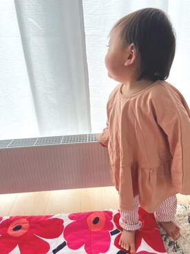 「カラー×コーデ」｜♡can &me♡さん（キッズ・90cm）の春コーディネート