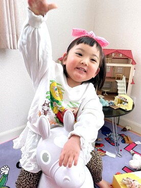 「おんなのこコーデ」｜「アイテム（トップス）」を使った、♡can &me♡さん（キッズ・90cm）の冬コーディネート