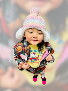 「アイテム（Tシャツ/カットソー）」を使った、♡can &me♡さん（キッズ・100cm）の秋コーディネート