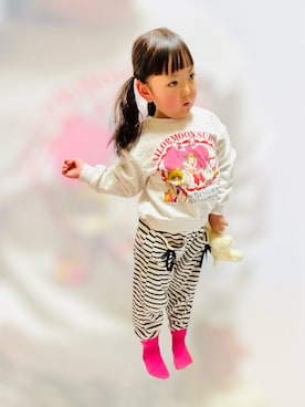 「アイテム（トップス）」を使った、♡can &me♡さん（キッズ・100cm）の冬コーディネート