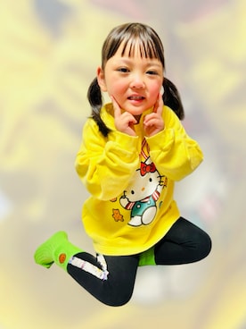 「アイテム（Tシャツ/カットソー）」を使った、♡can &me♡さん（キッズ・100cm）の冬コーディネート