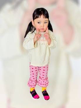 「アイテム（トップス）」を使った、♡can &me♡さん（キッズ・100cm）の秋コーディネート